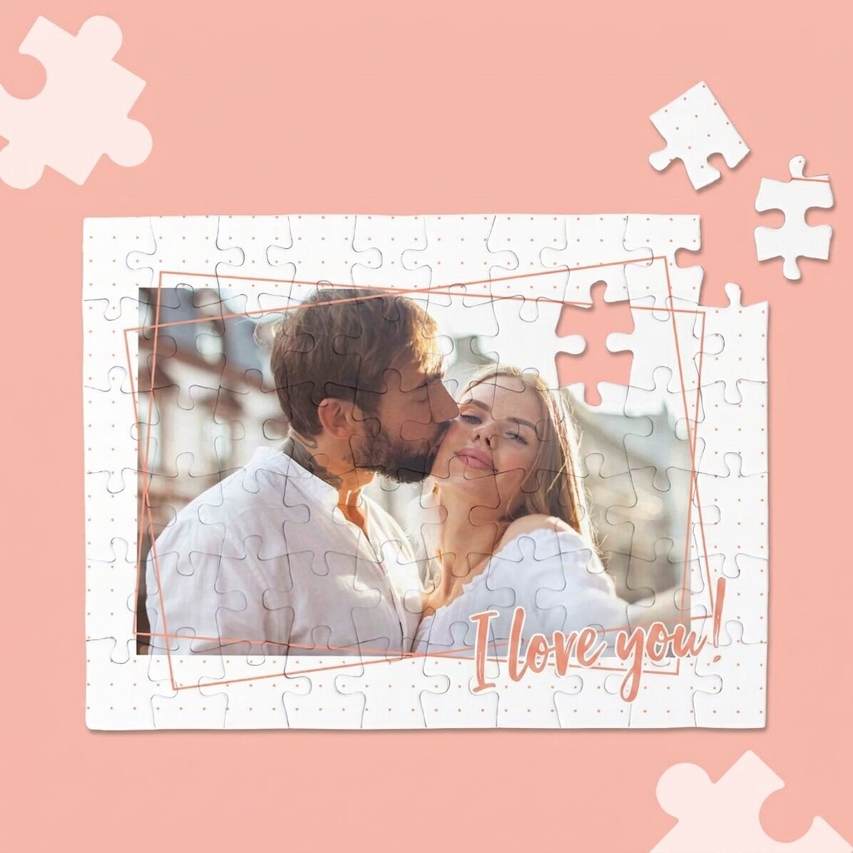 Personalised puzzle with a photo - I love you