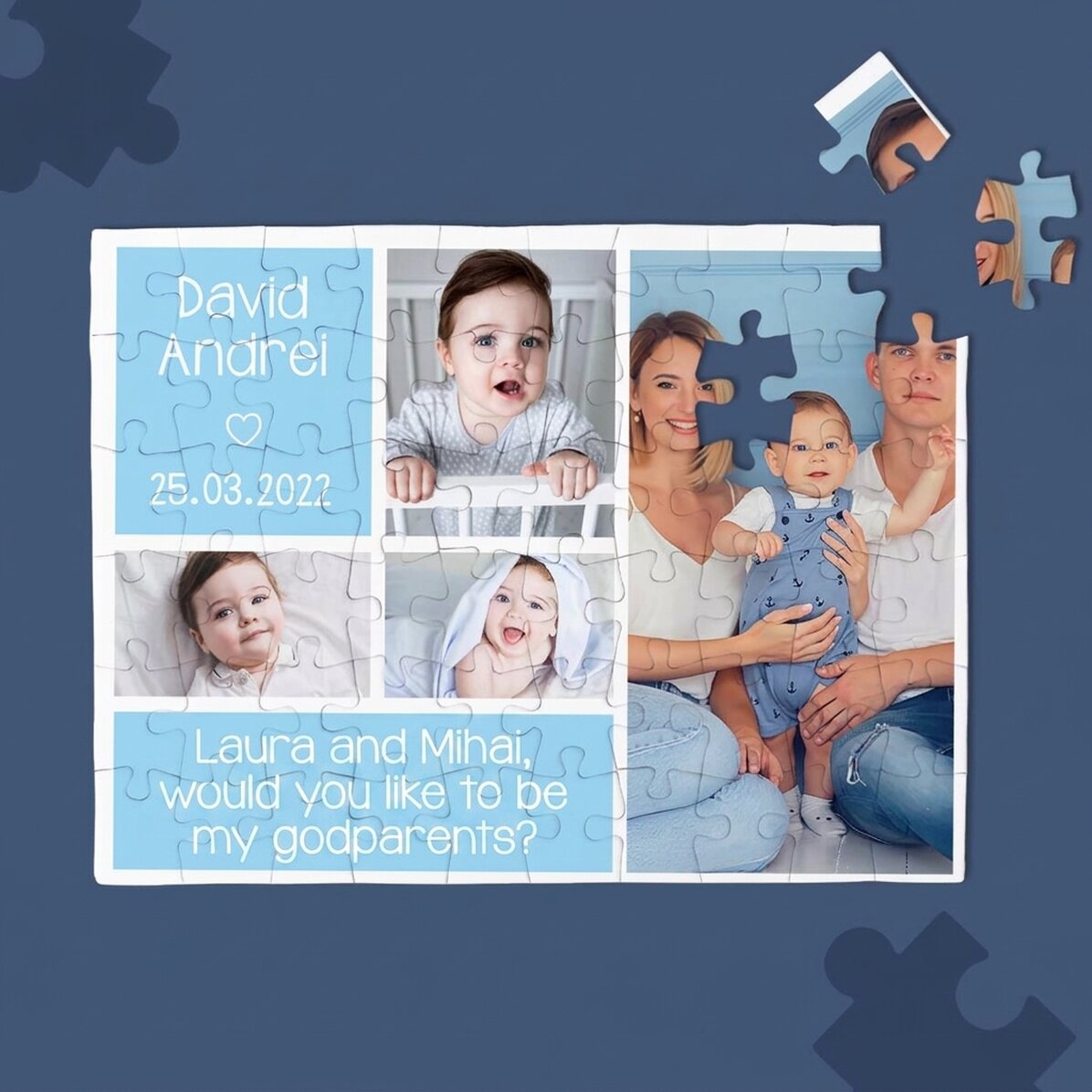 Personalised puzzle with photos and text - For your loved ones