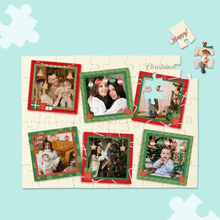 Personalised puzzle with 6 photos - Christmas memories