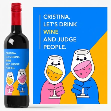 Personalised wine with text - wine