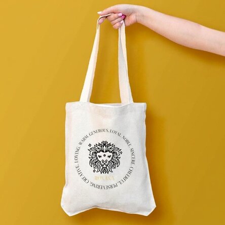 Personalised bag with text - Leo zodiac sign
