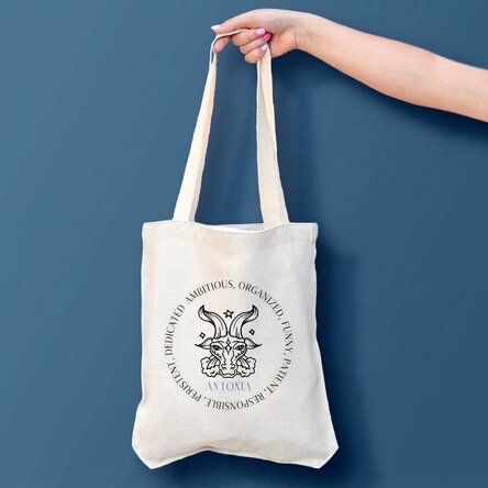 Personalised bag with text - Capricorn zodiac sign