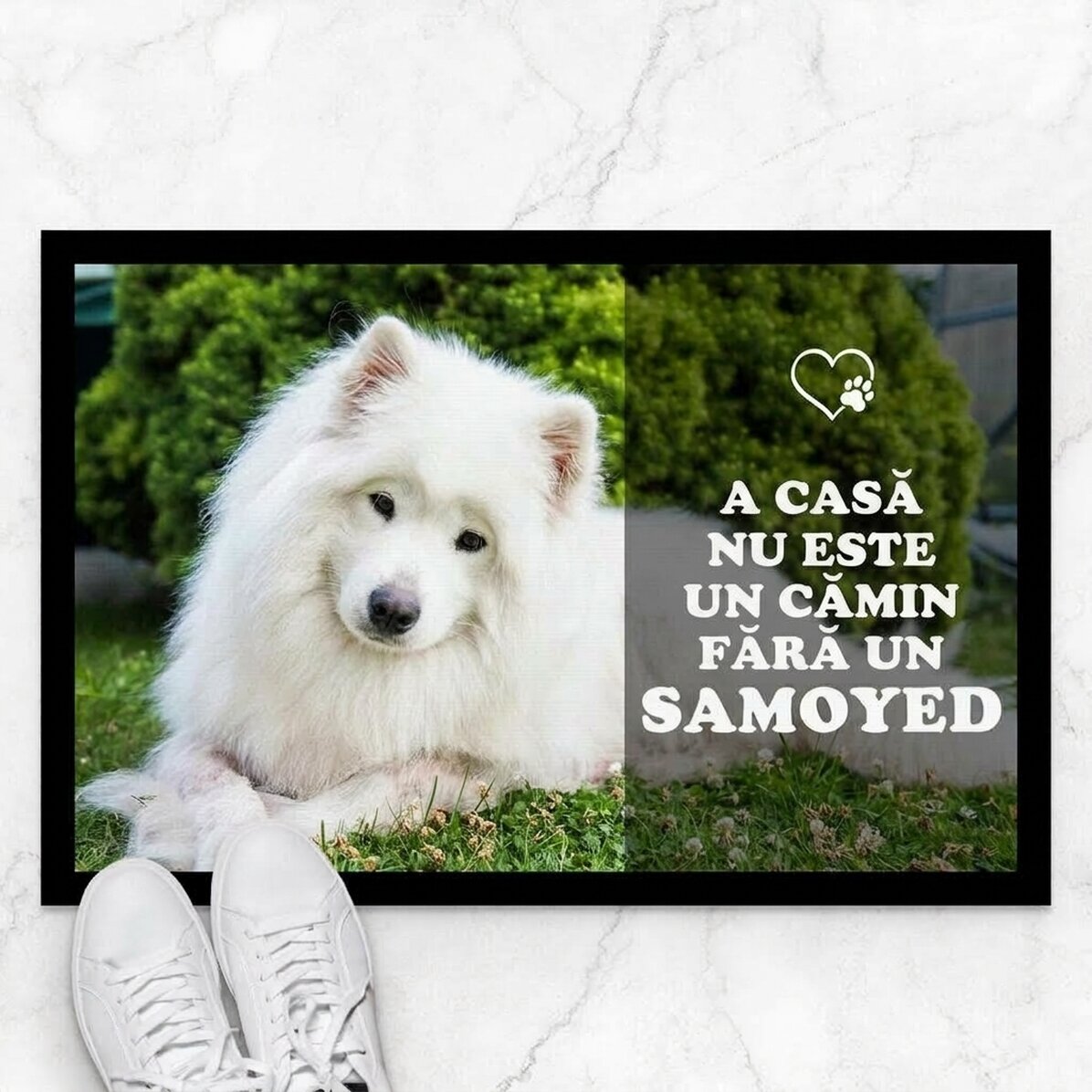 Personalised doormat with photo and text - Four-legged friend