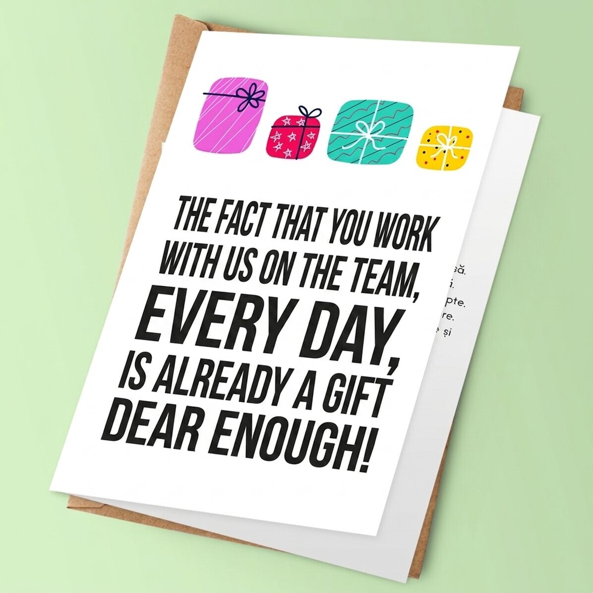 Personalised greeting card with text - We are the gift