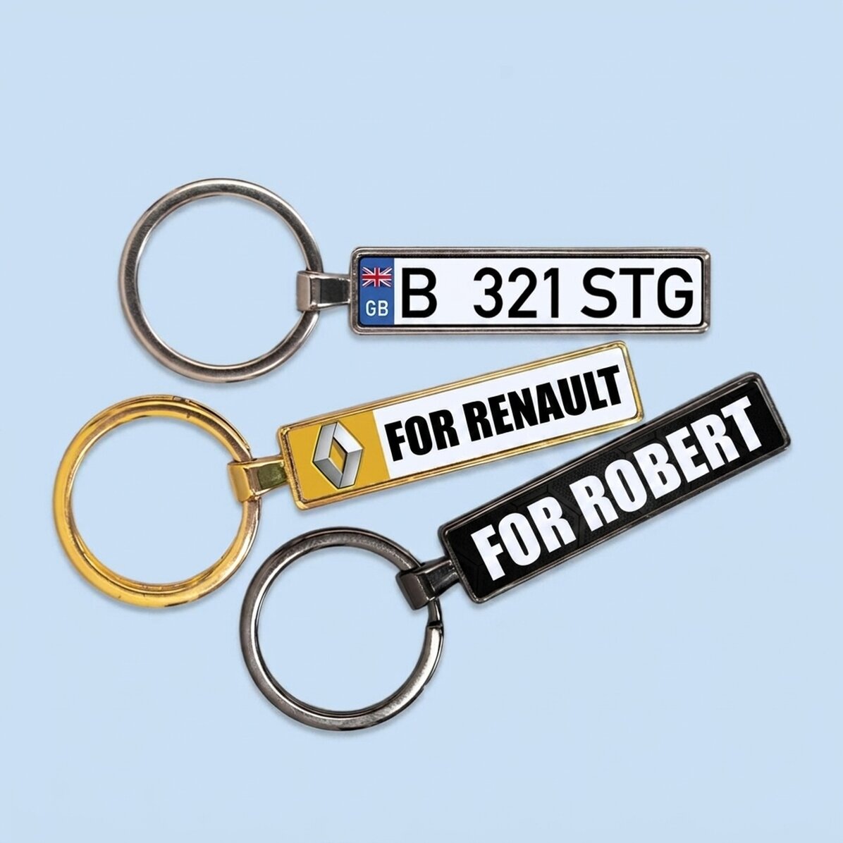 Personalised key ring with car number