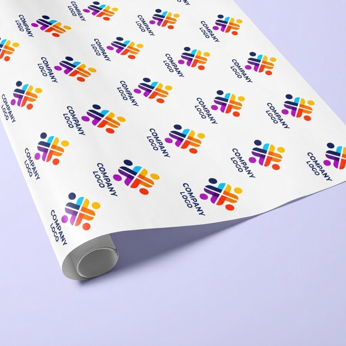 Personalised gift wrapping paper with logo