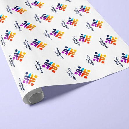 Personalised gift wrapping paper with logo