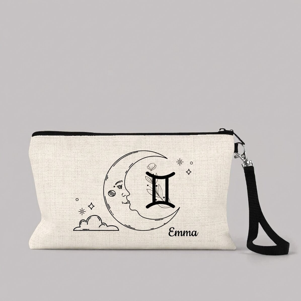 Personalised make-up kit with text - Gemini zodiac sign