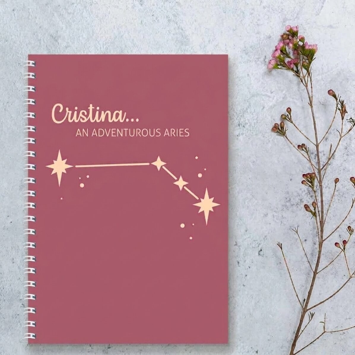 Personalised notebook with text - Zodiac sign