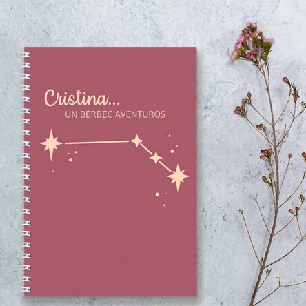 Personalised notebook with text - Aries zodiac sign