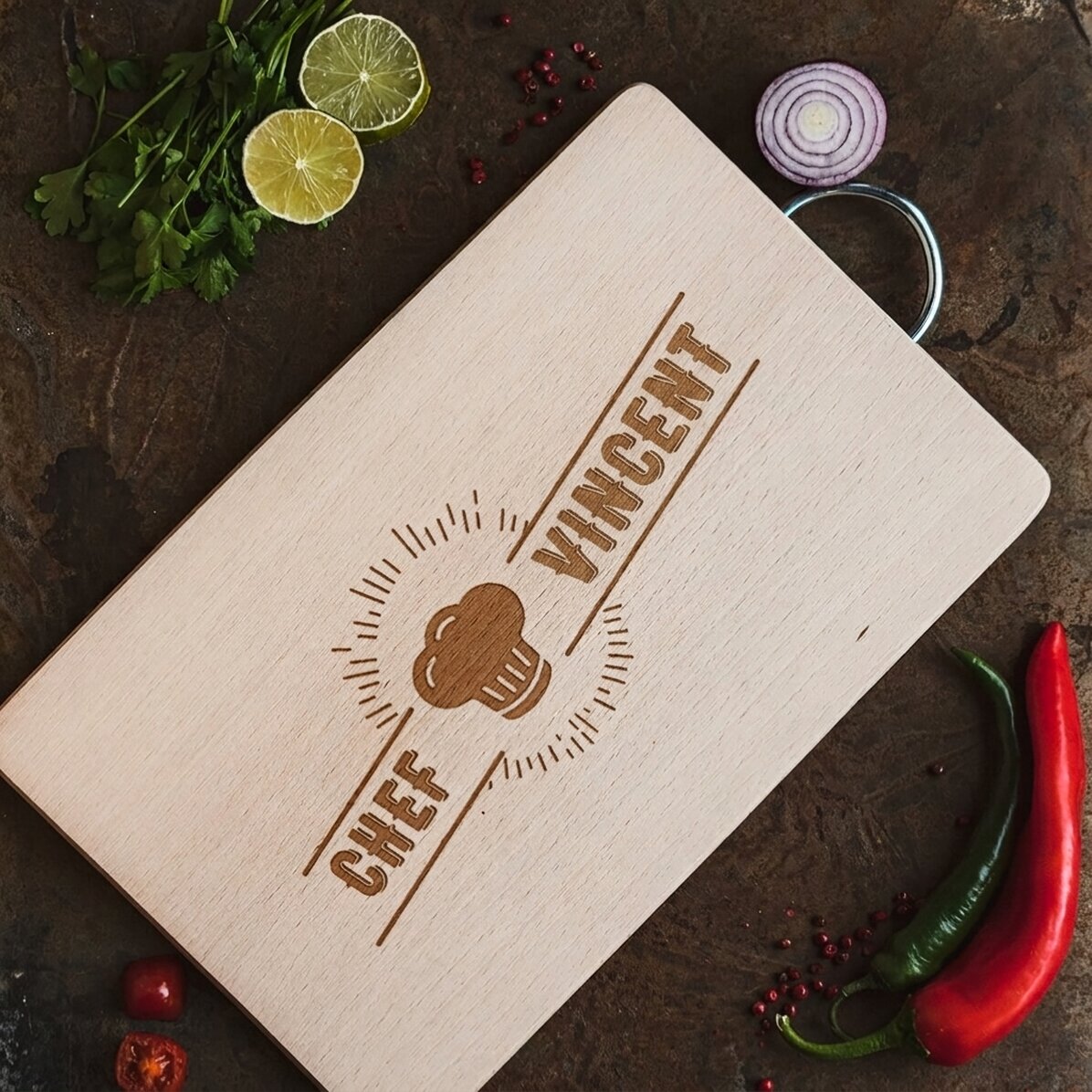 Personalised chopper with text - Professional chef