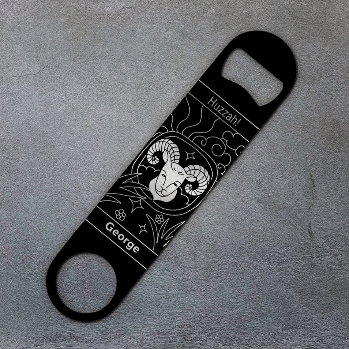 Personalised beer opener with text - Zodiac sign