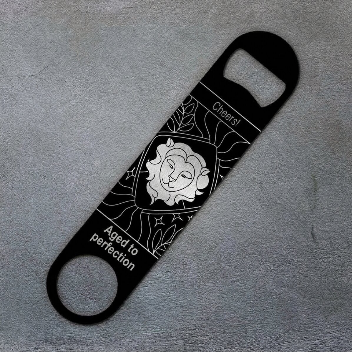 Personalised beer opener with text - Leo zodiac sign