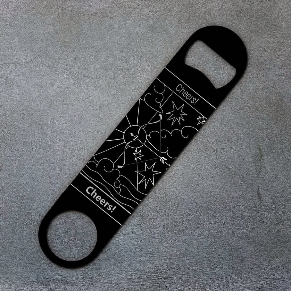 Personalised beer opener with text - Sagittarius