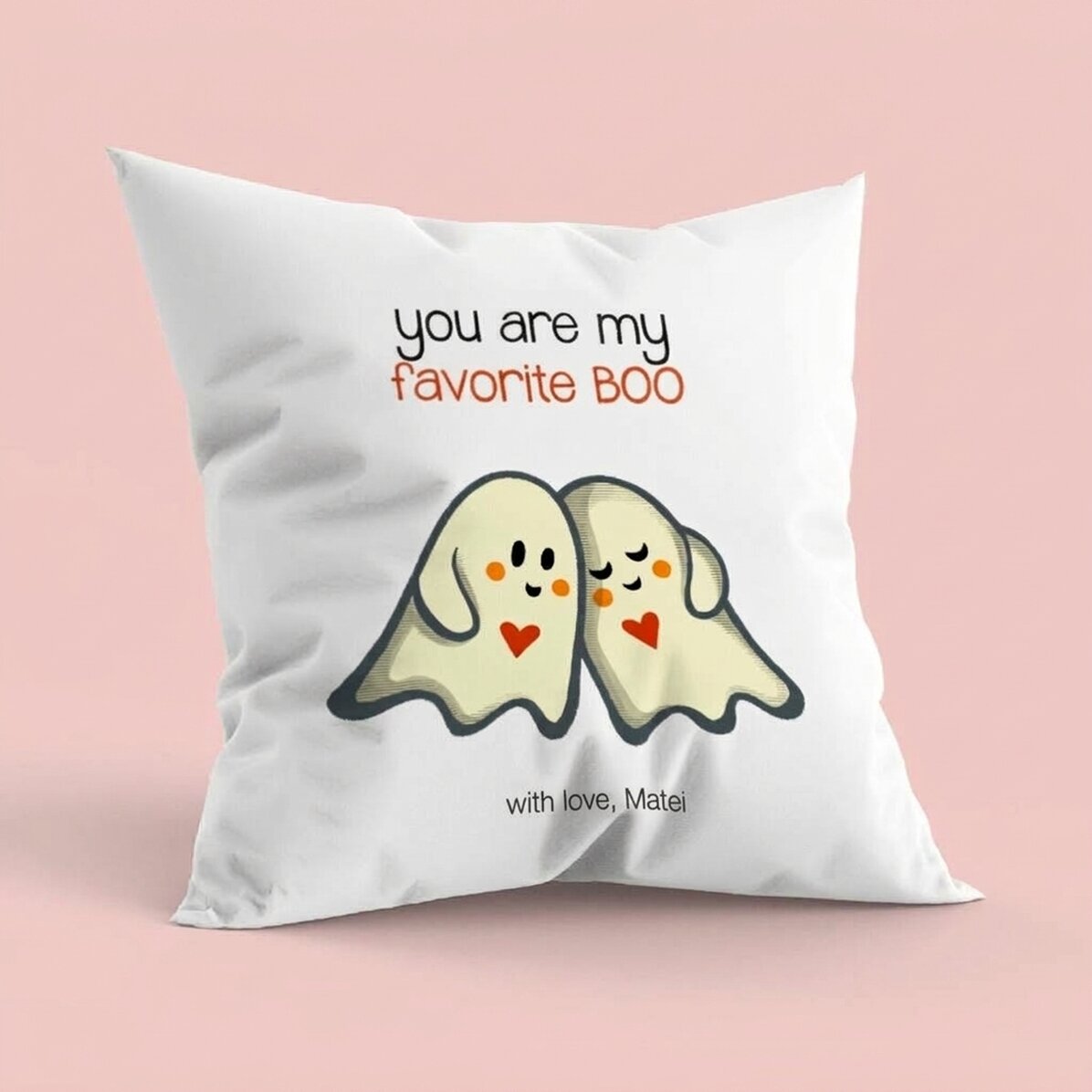 Personalised cushion with text - Boo