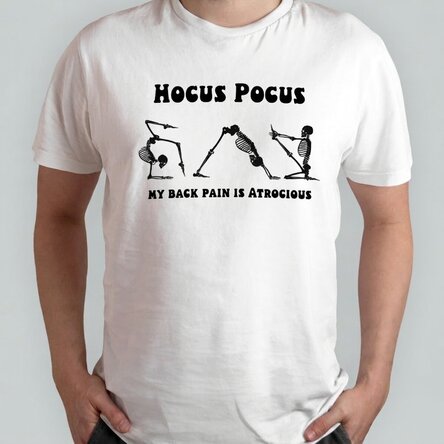 Custom cotton T-shirt with text - Hocus Pocus