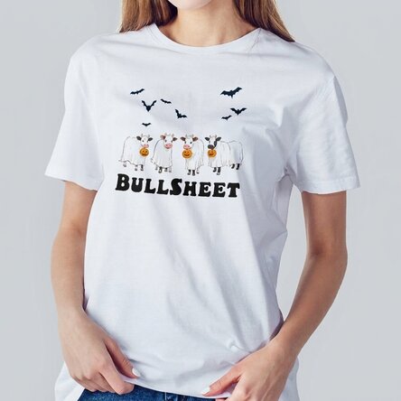 Custom cotton T-shirt with text - BullSheet