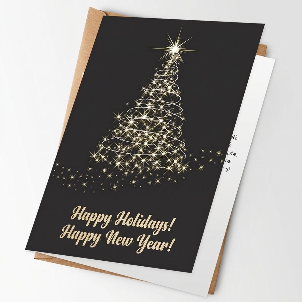 Personalised card with text and logo - Happy Holidays!