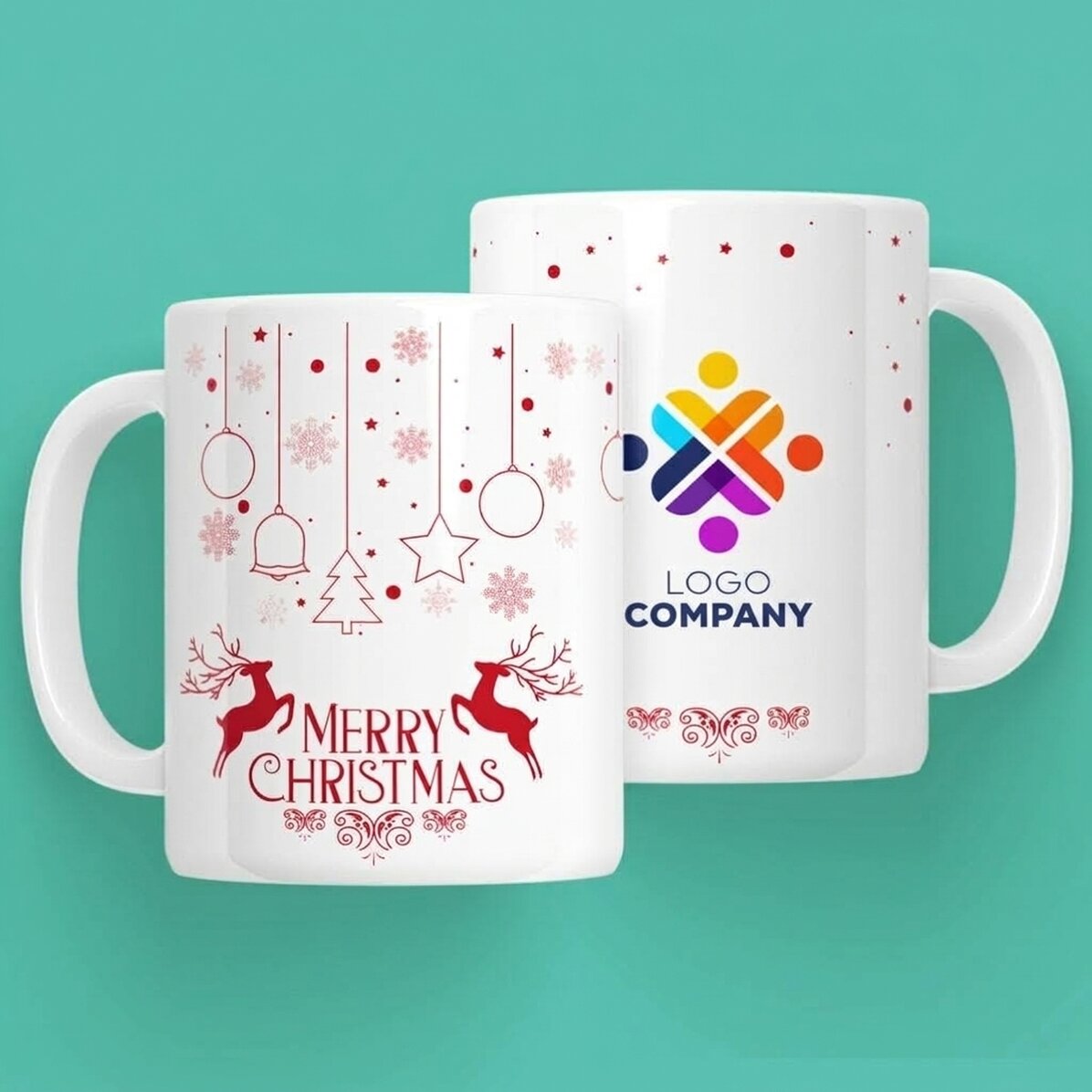 Personalised mug with logo - Santa