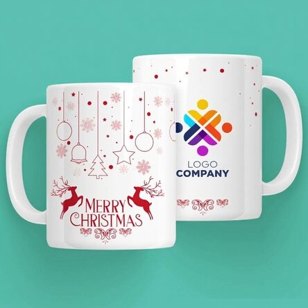 Personalised mug with logo - Santa