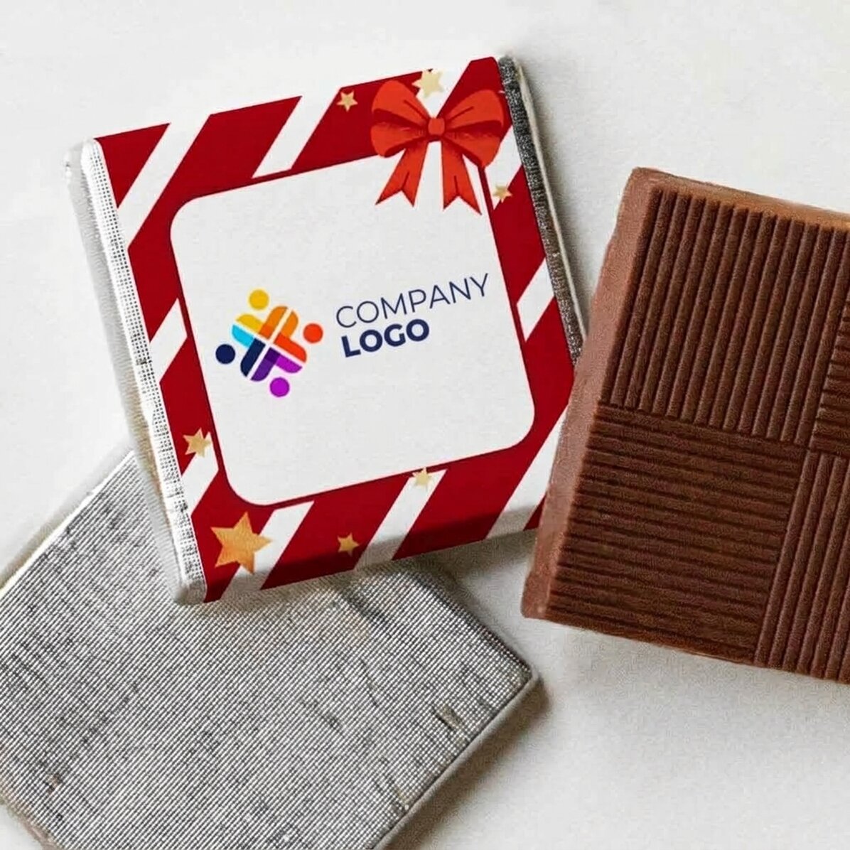 Personalised mini chocolate with logo - Christmas