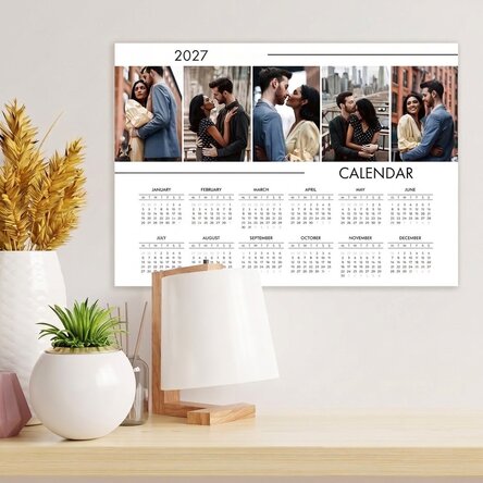 Personalised calendar poster with 5 photos