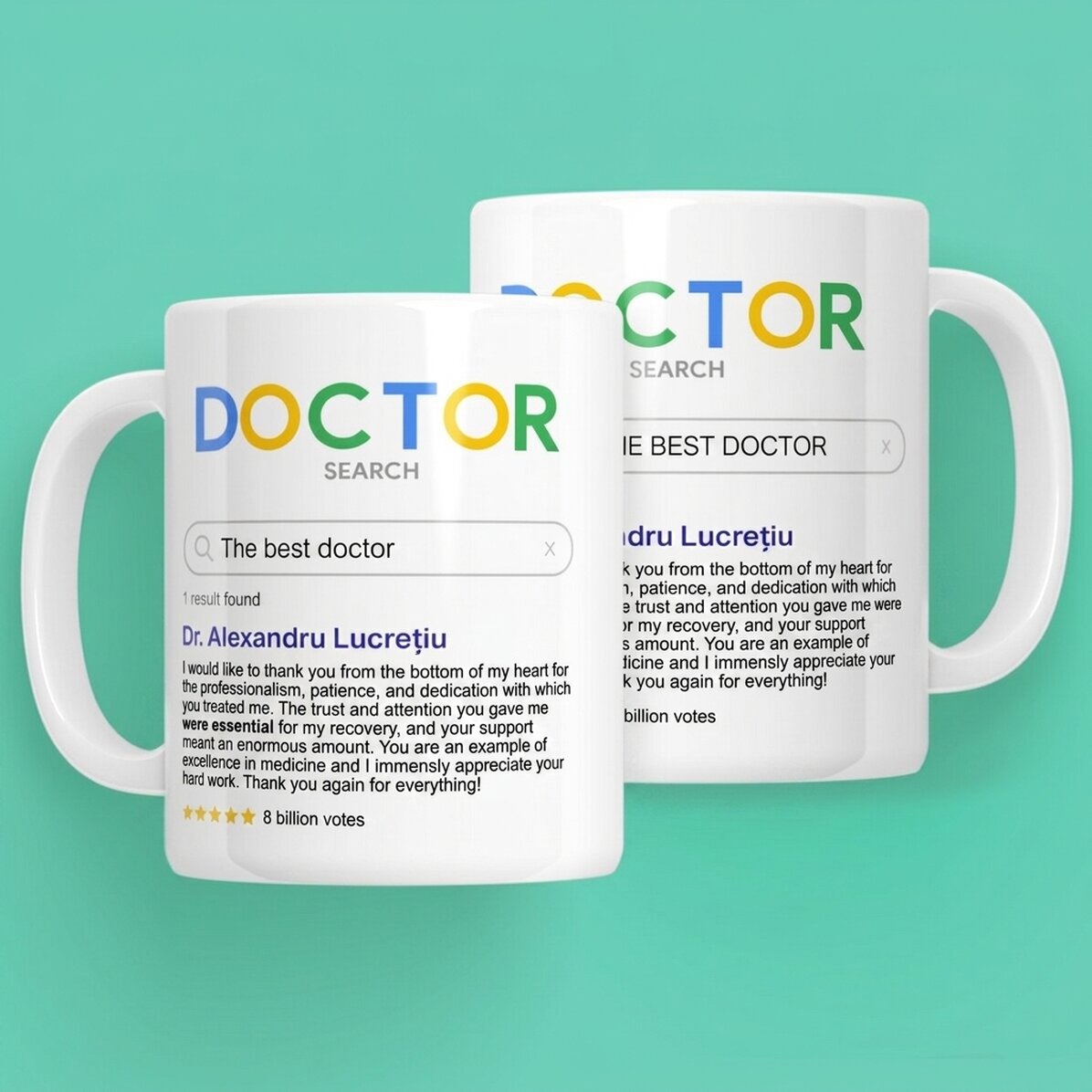 Personalised mug with text - Search