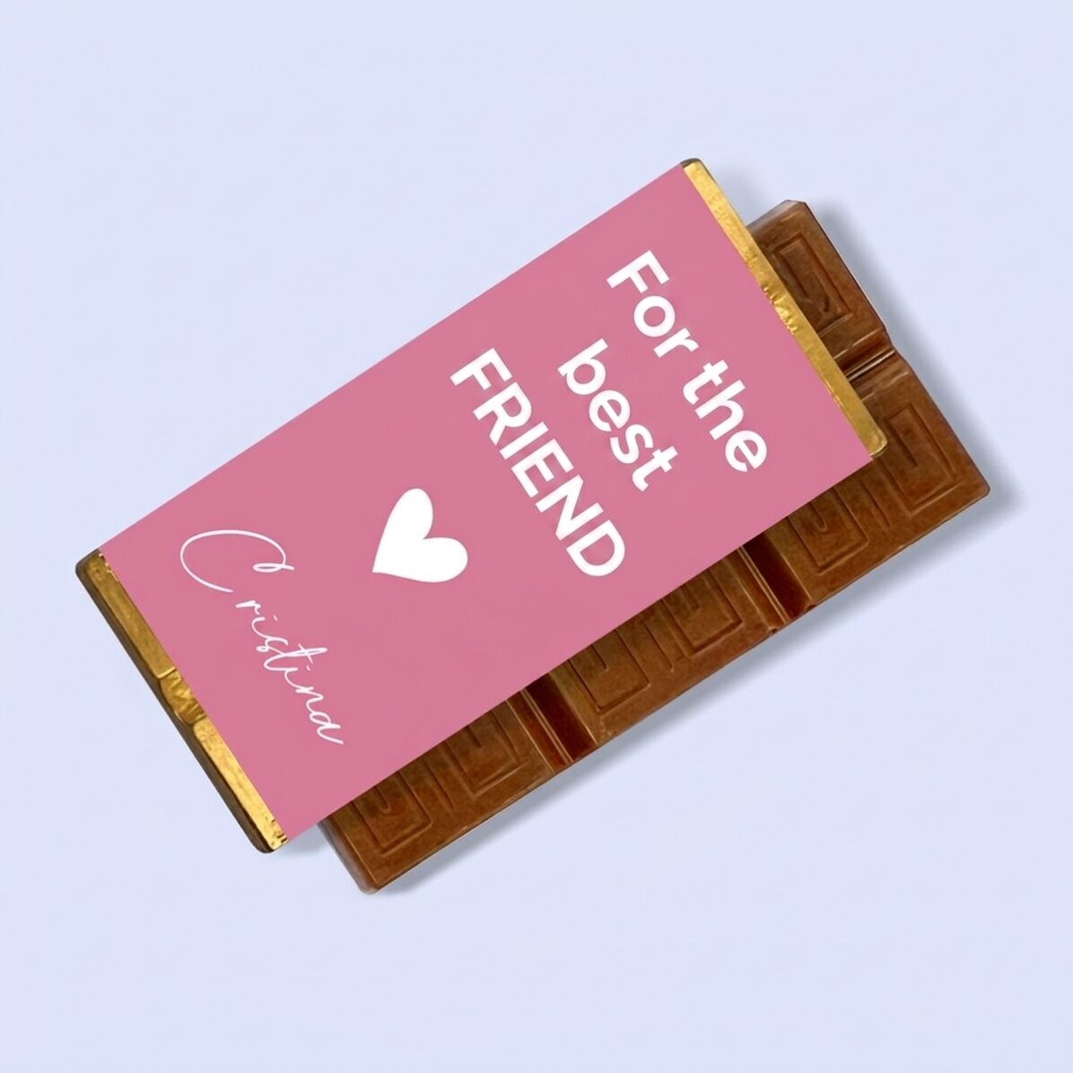 Mini chocolate bar personalised with a message of appreciation
