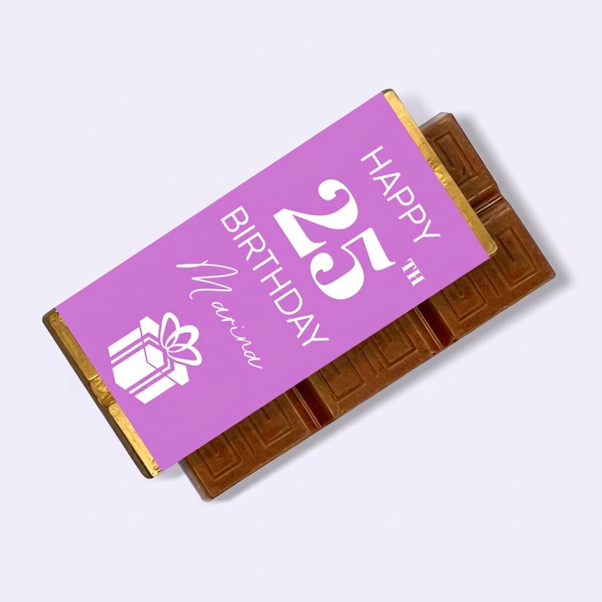 Mini chocolate bar personalised with message - Happy Birthday