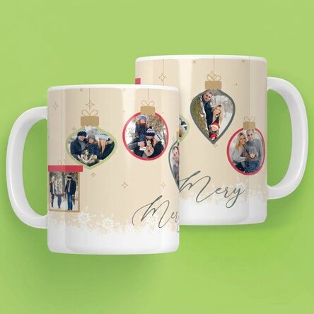 Personalised mug with text and photos - Christmas memories