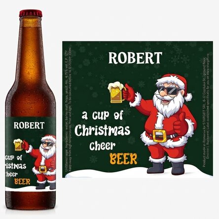 Personalised beer with text - Christmas beer