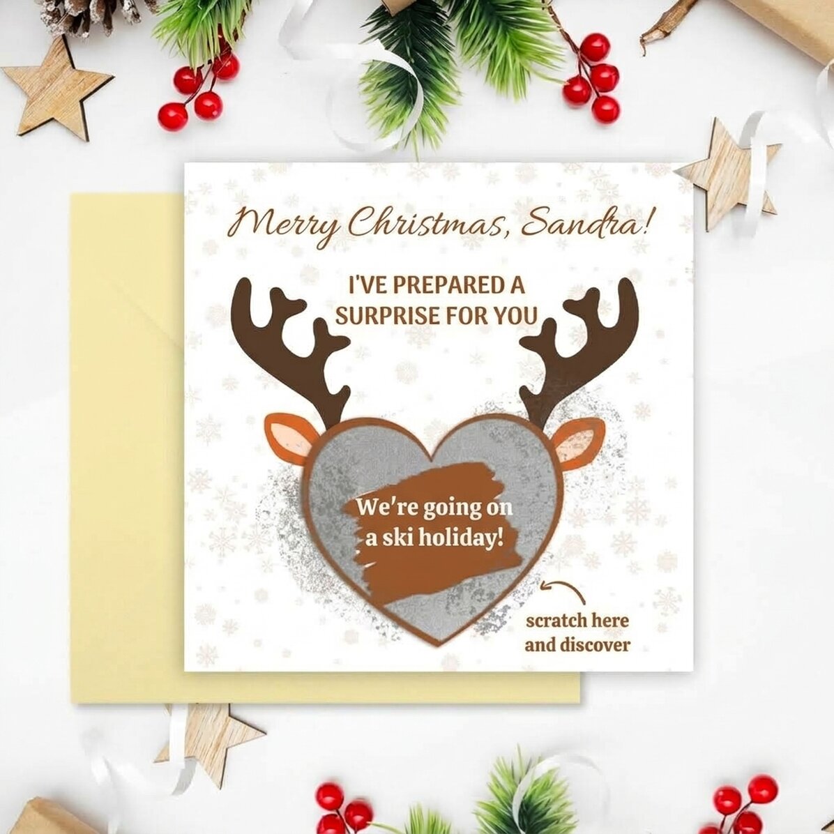 Personalised scratch card with message - Ren