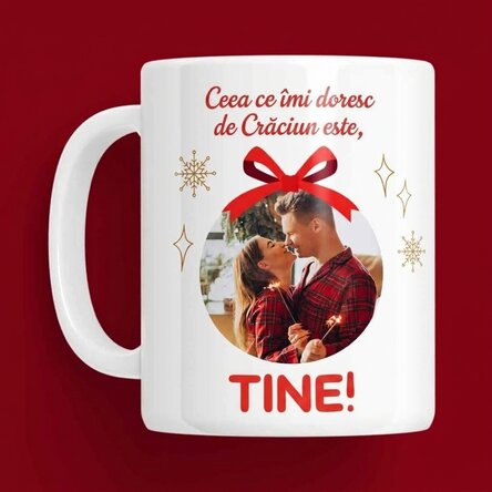 Personalised mug with text and photos - What I want for Christmas