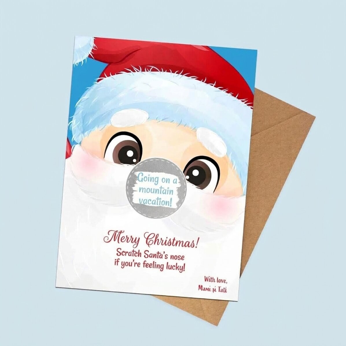 Personalised scratch card with text - Merry Christmas!