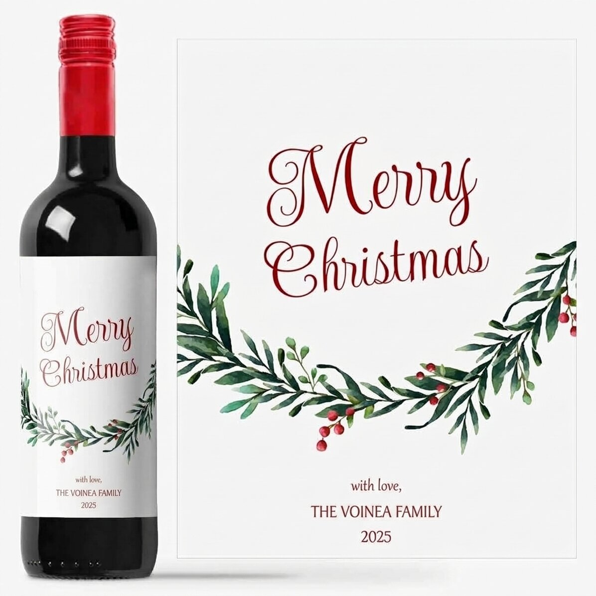 Personalised wine with a message from Caciun - With love