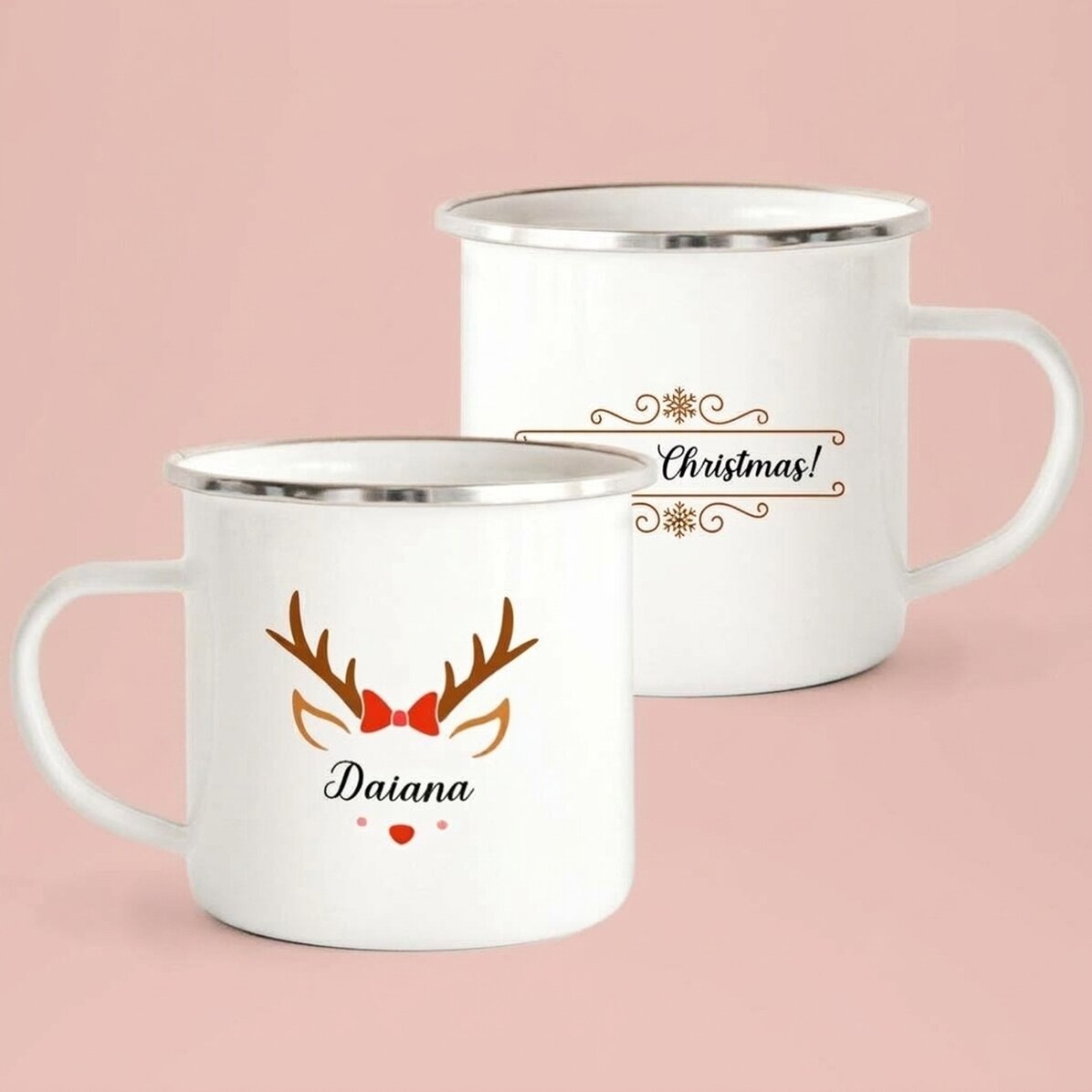 Personalised enamel metal mug with name - Ren