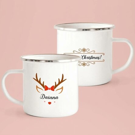 Personalised enamel metal mug with name - Ren