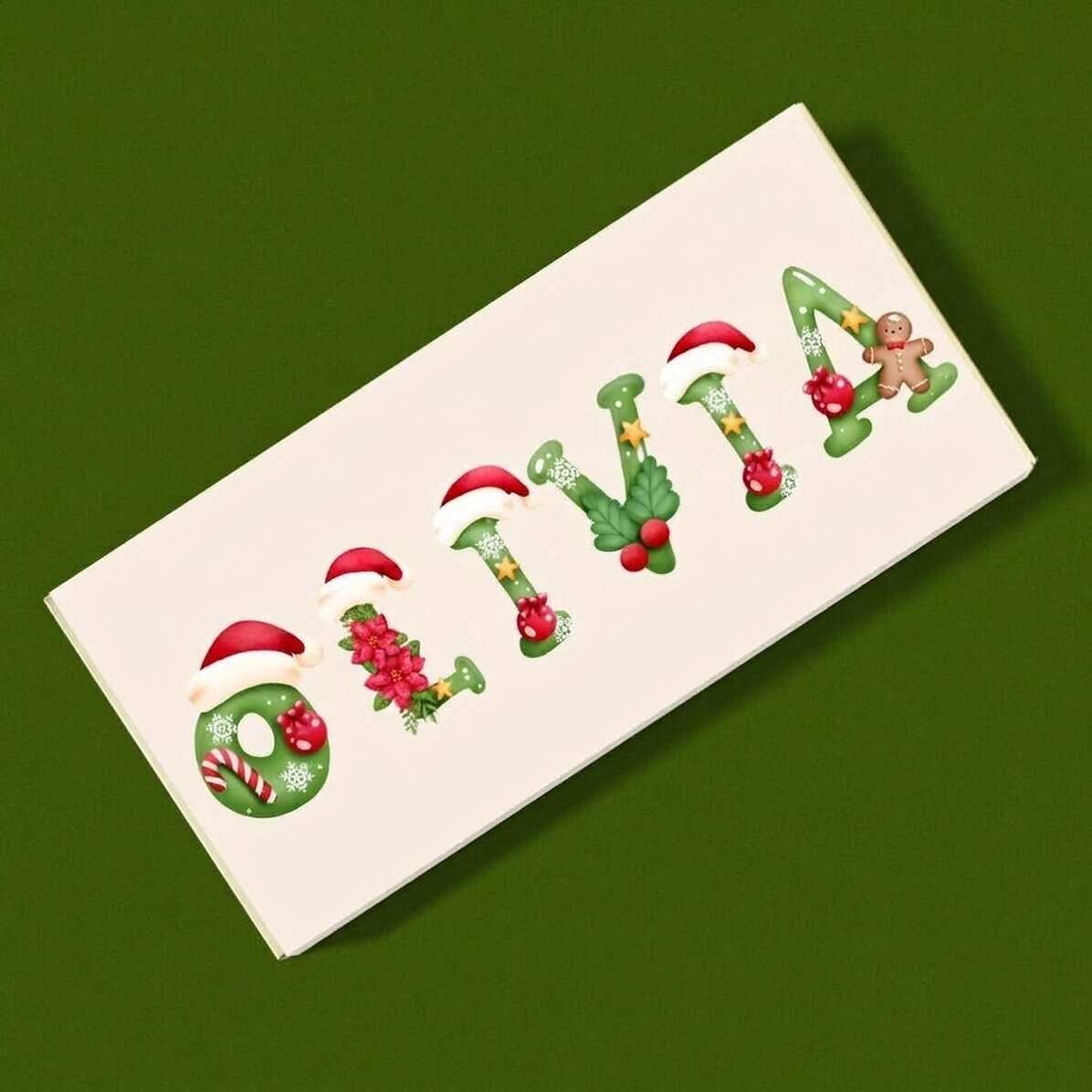 Personalised chocolate with message - Merry Christmas!