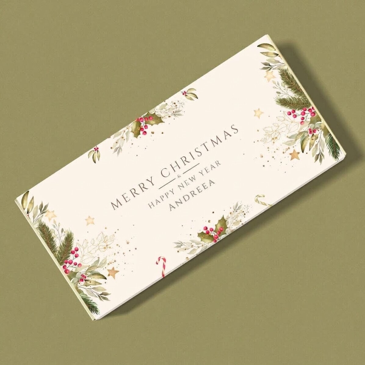 Personalised chocolate with message - Merry Christmas!
