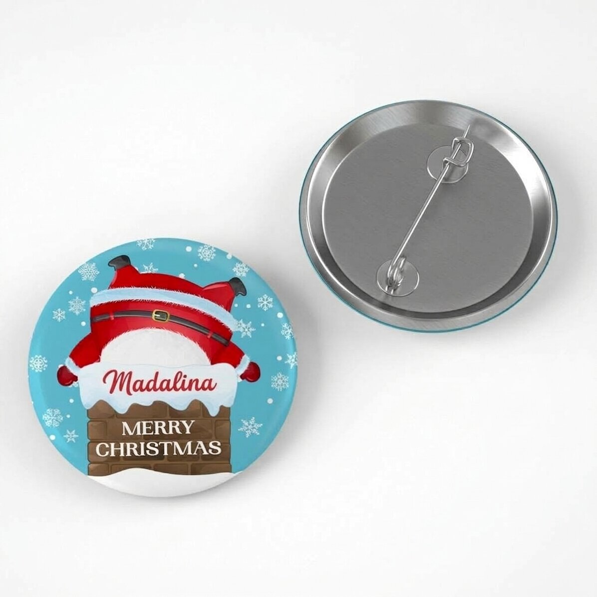 Personalised badge with text - Santa