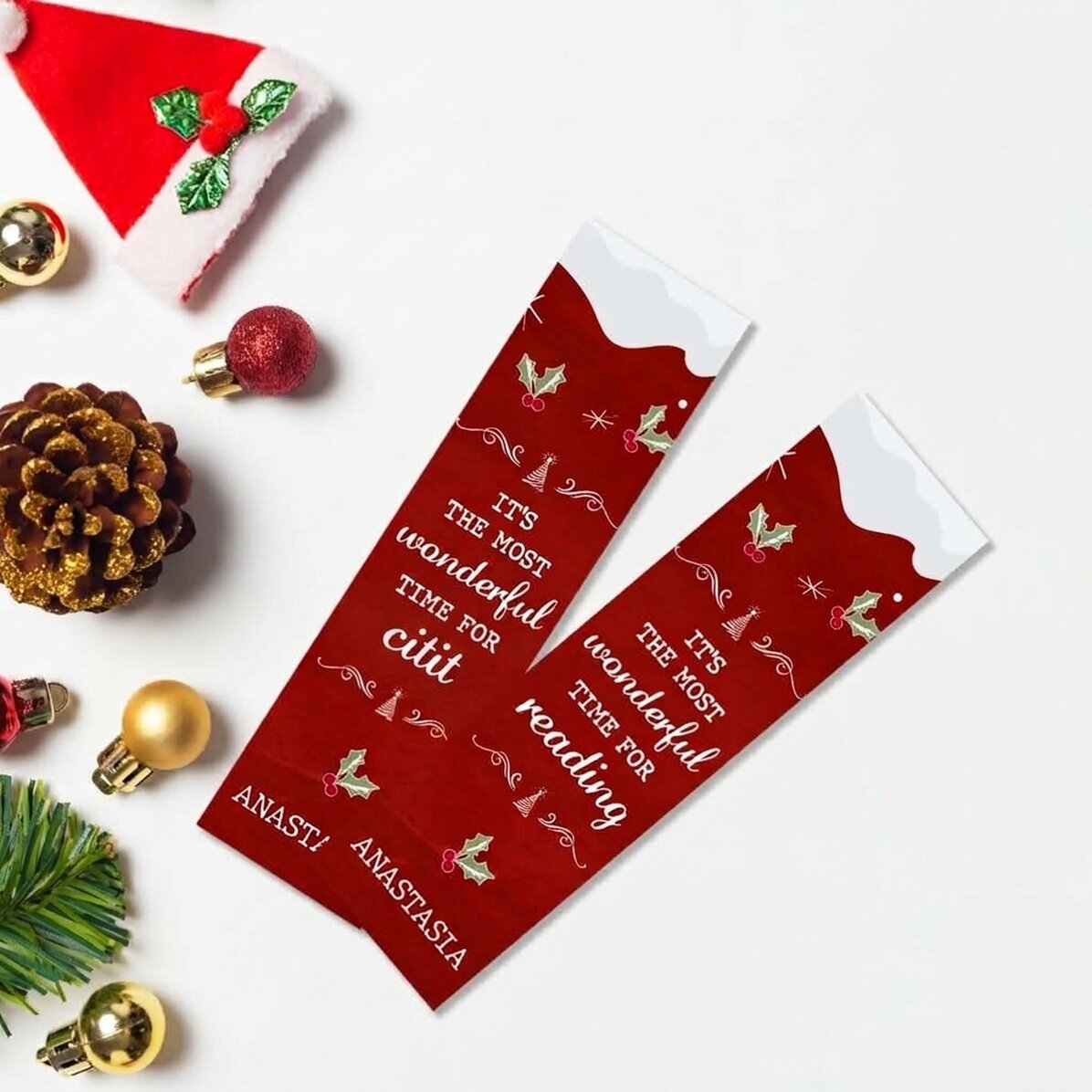 Personalised bookmark with text - Most wonderful time