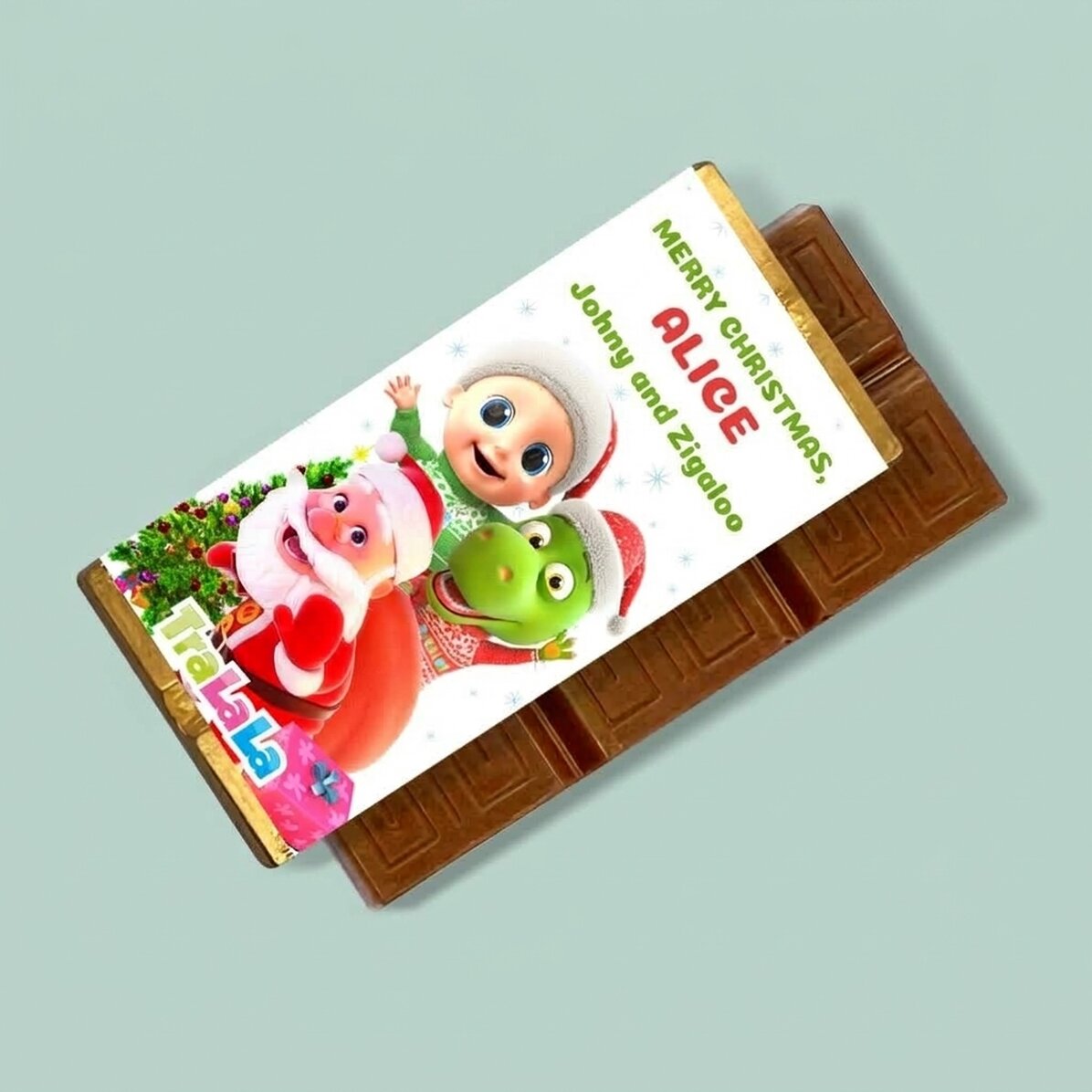 Mini chocolate bar personalised with a message - Christmas with TraLaLa