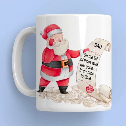 Personalised mug with message and photo - Santa