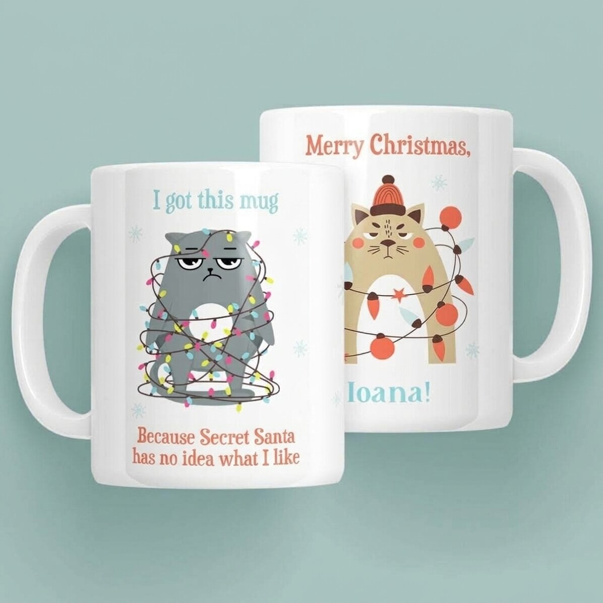 Personalised mug with message - Merry Christmas!