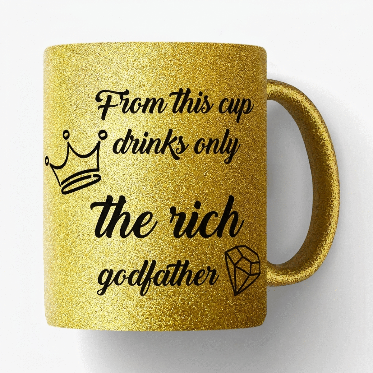 Personalised mug with message for godparents