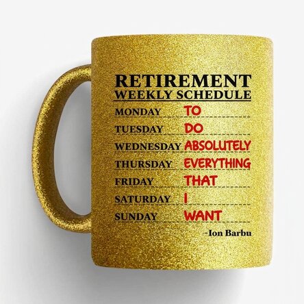 Personalised mug with text - Weekly schedule