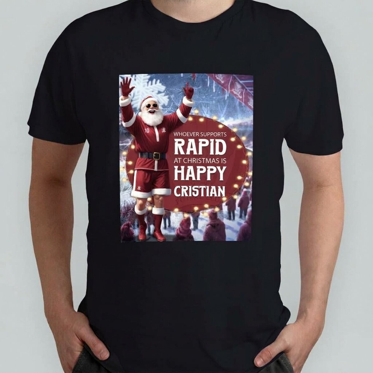 FC Rapid customised cotton T-shirt - Christmas joy