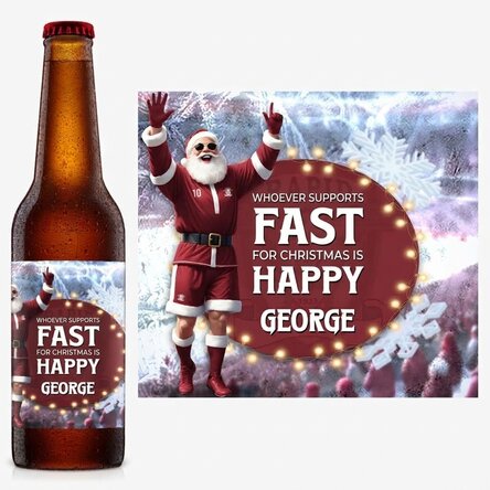 FC Rapid beer personalised with text - The Joy of Christmas