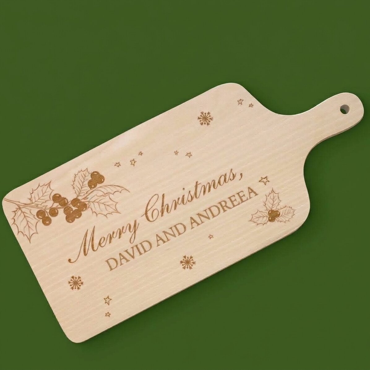 Personalised chopper with Christmas message