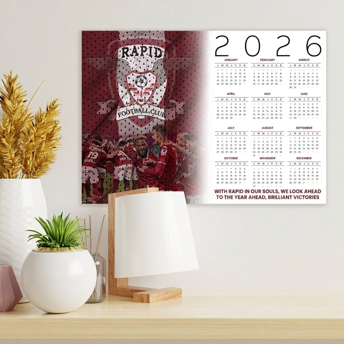 FC Rapid calendar poster personalised with text - Brilliant victories